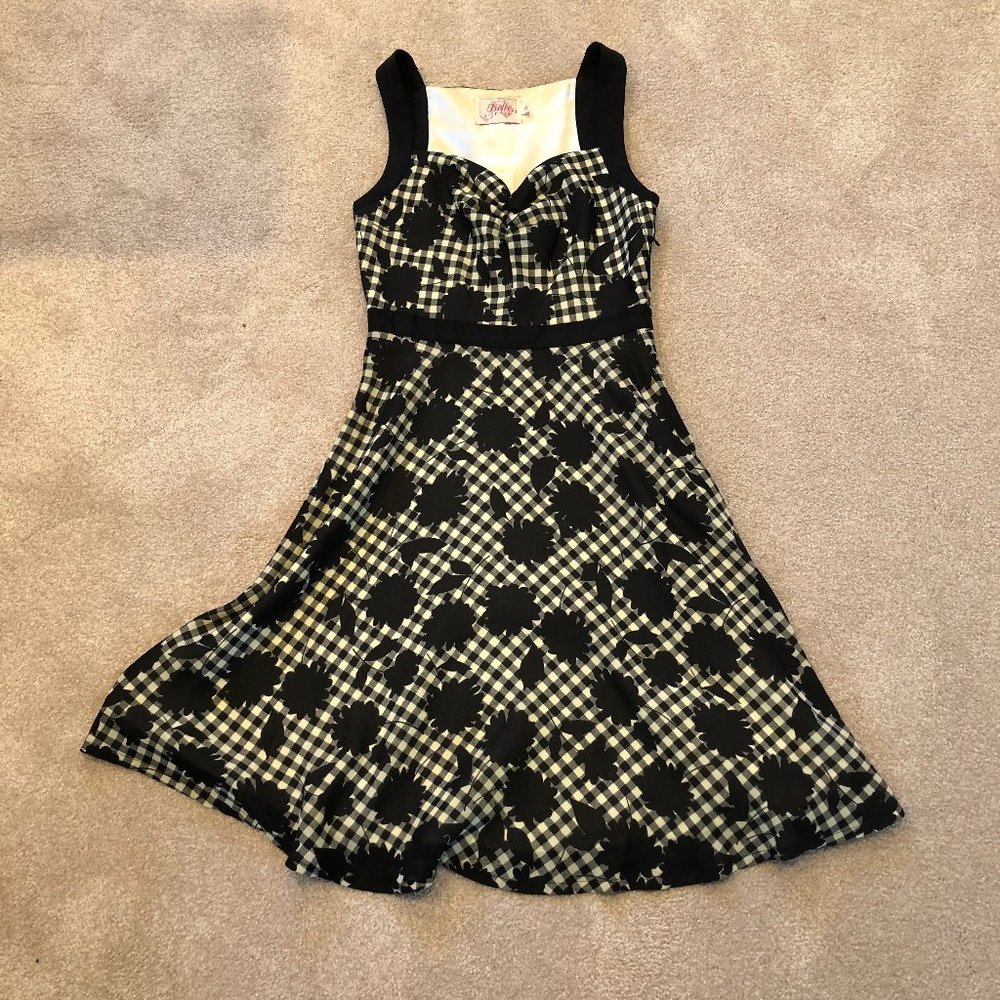 Ruby Belle Black and Cream Sundress Size 10 (UK)